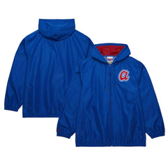 Atlanta Braves Mitchell & Ness Cooperstown Collection Vintage Logo Full-Zip Hoodie Windbreaker Jacket for sale