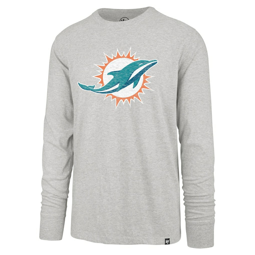 Miami Dolphins '47 Premier Franklin Long Sleeve T-Shirt Gray - 47 brand