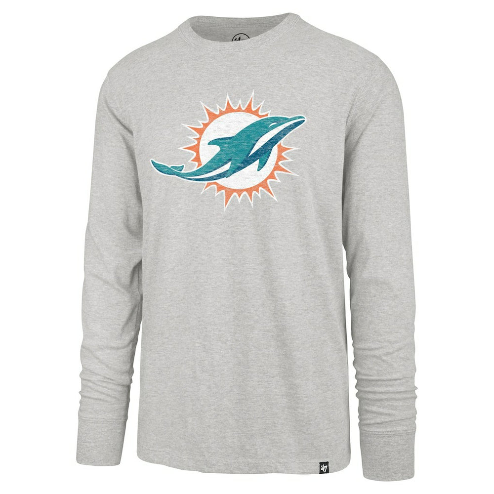 Miami Dolphins '47 Premier Franklin Long Sleeve T-Shirt Gray - 47 brand