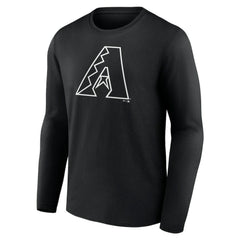 Arizona Diamondbacks Monochrome Personalized Name & Number Long Sleeve T-Shirt Clearance