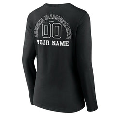 Arizona Diamondbacks Women's Monochrome Personalized Name & Number Long Sleeve V-Neck T-Shirt Near Me