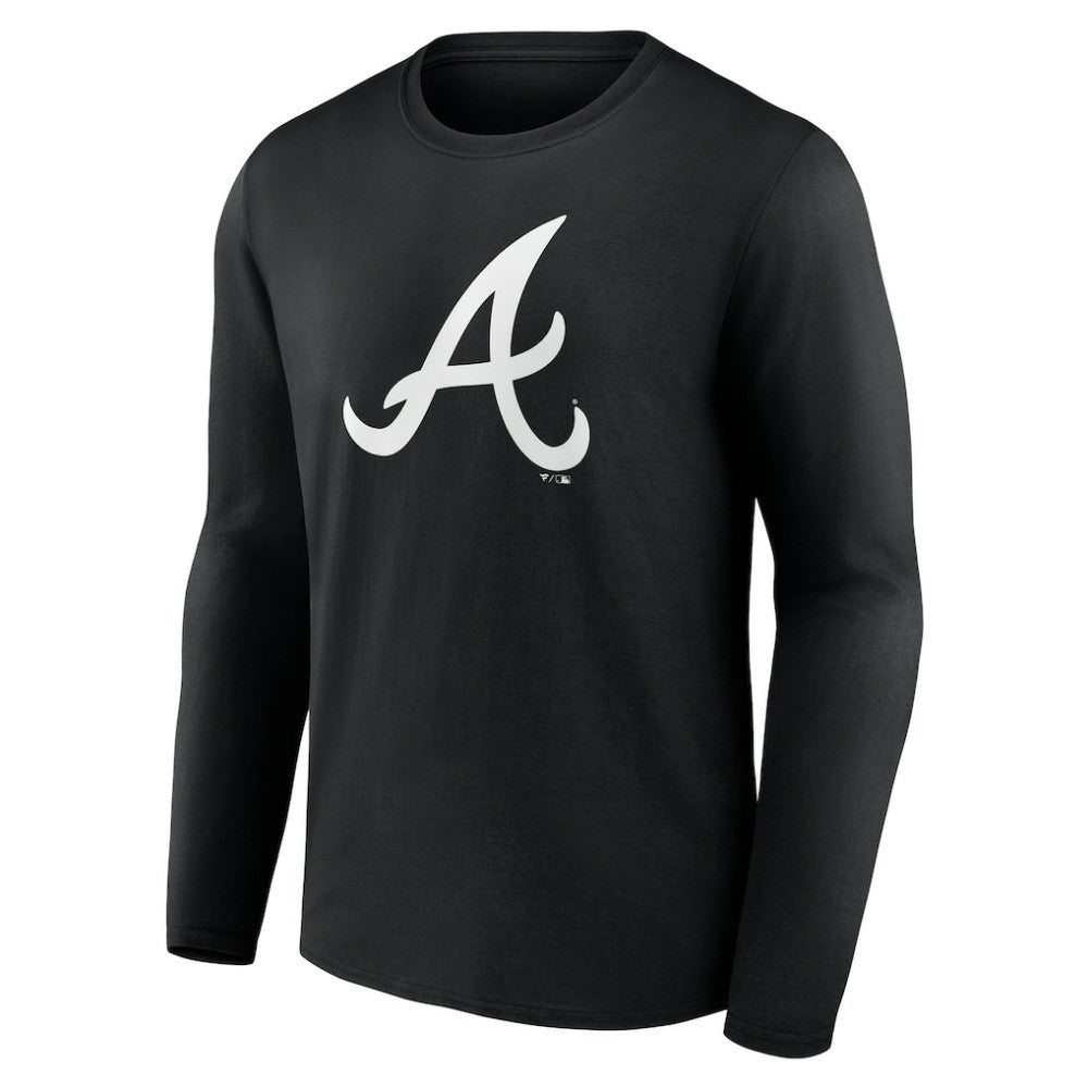 Atlanta Braves Monochrome Personalized Name & Number Long Sleeve T-Shirt for sale