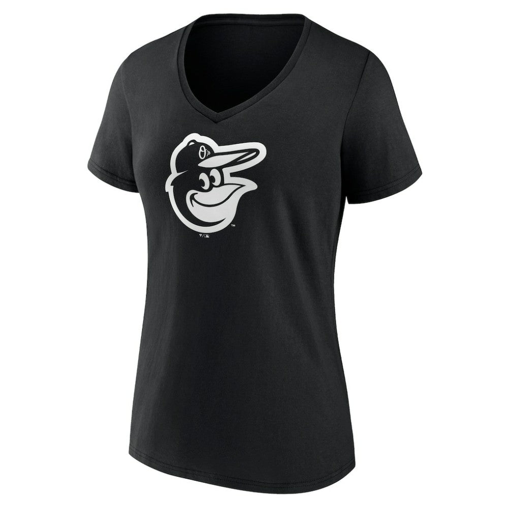 Baltimore Orioles Women's Monochrome Personalized Name & Number V-Neck T-Shirt On Sale