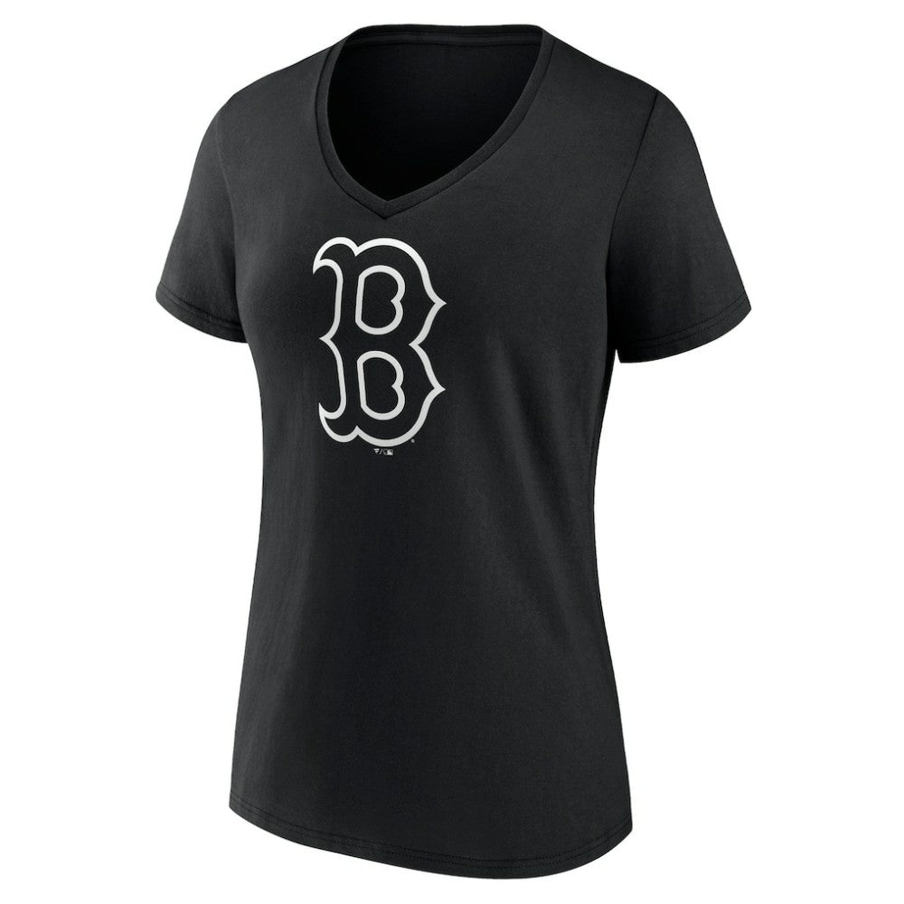 Boston Red Sox Women's Monochrome Personalized Name & Number V-Neck T-Shirt Online