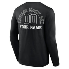 Chicago White Sox Monochrome Personalized Name & Number Long Sleeve T-Shirt discount