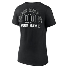 Chicago White Sox Women's Monochrome Personalized Name & Number V-Neck T-Shirt Online