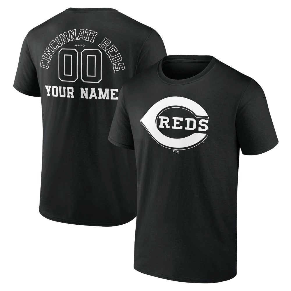Cincinnati Reds Monochrome Personalized Name & Number T-Shirt Near Me