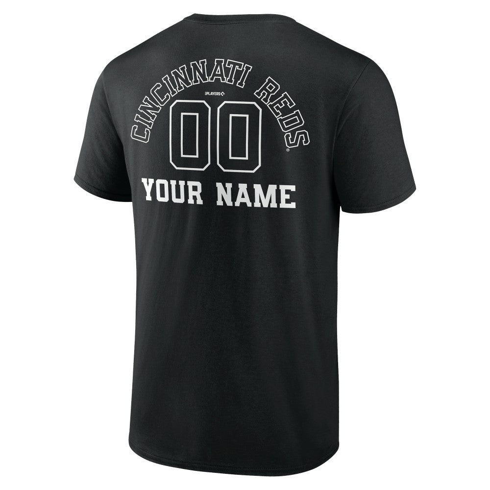 Cincinnati Reds Monochrome Personalized Name & Number T-Shirt Near Me