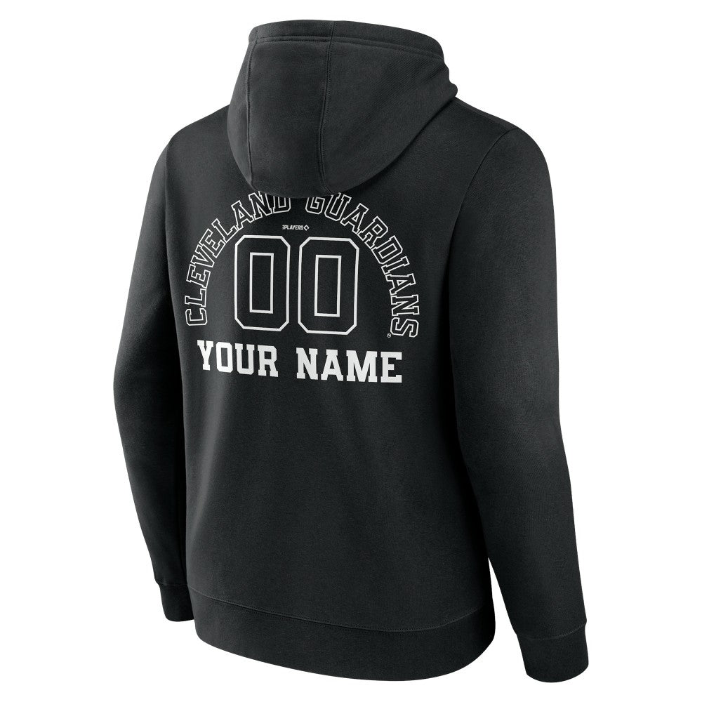 Cleveland Guardians Monochrome Personalized Name & Number Pullover Hoodie On Sale