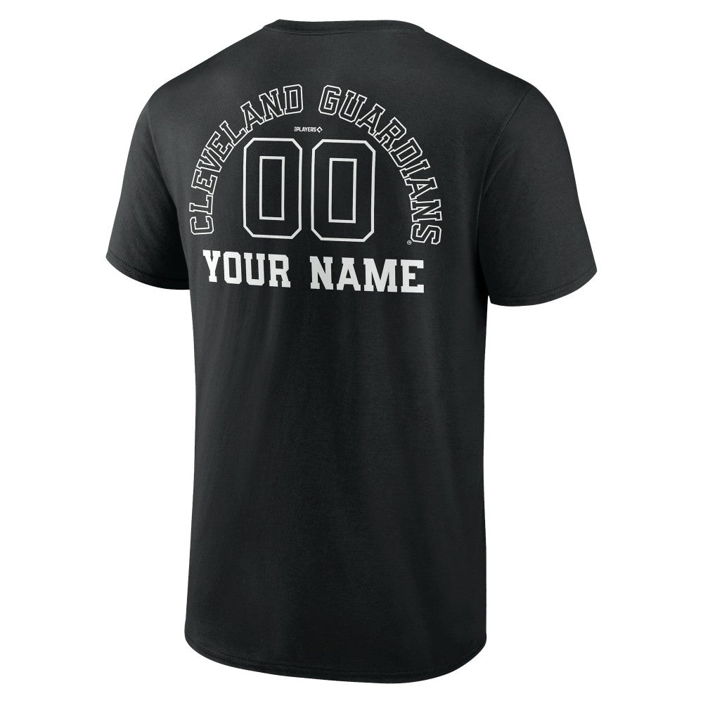 Cleveland Guardians Monochrome Personalized Name & Number T-Shirt Lifestyle