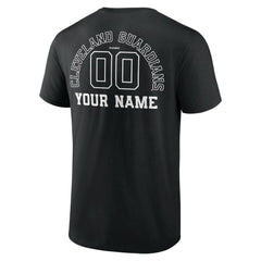 Cleveland Guardians Monochrome Personalized Name & Number T-Shirt Lifestyle