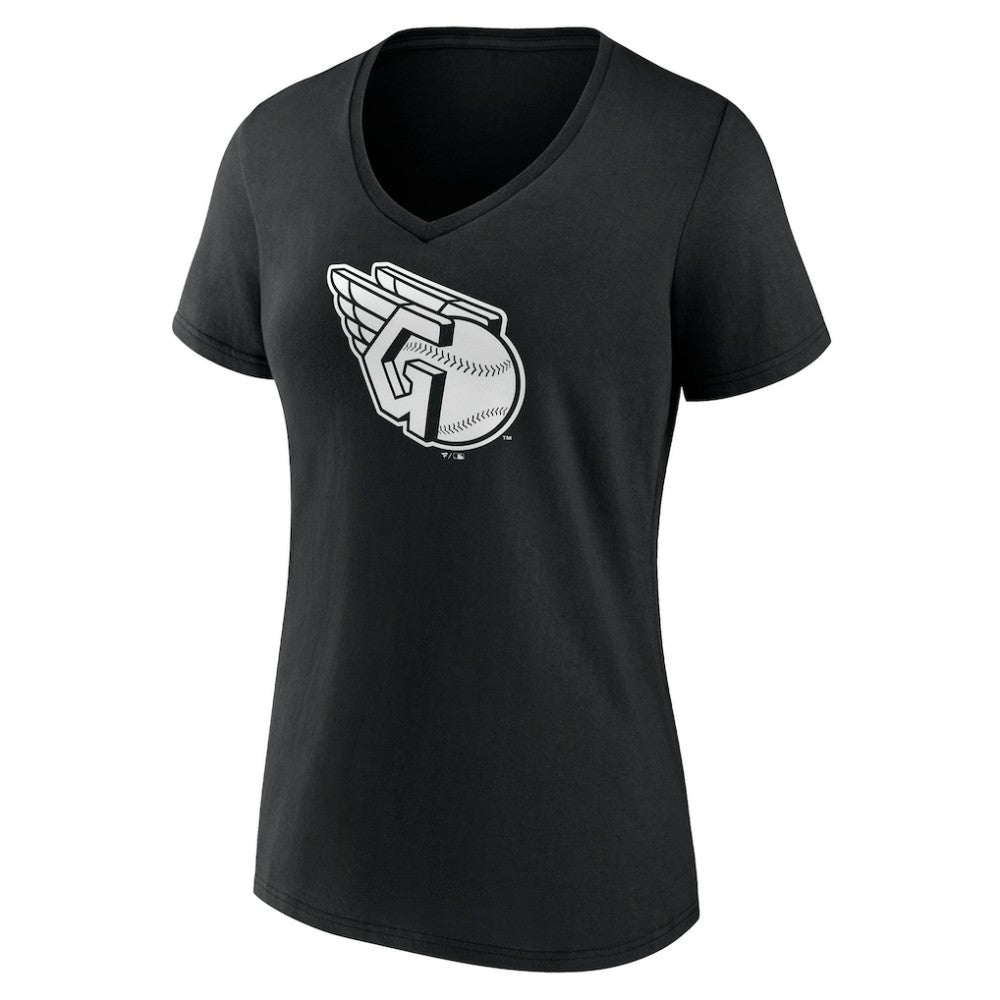 Cleveland Guardians Women's Monochrome Personalized Name & Number V-Neck T-Shirt Online