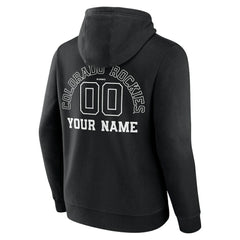 Colorado Rockies Monochrome Personalized Name & Number Pullover Hoodie On Sale