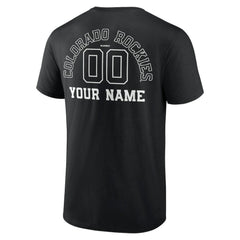 Colorado Rockies Monochrome Personalized Name & Number T-Shirt for sale