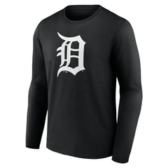 Detroit Tigers Monochrome Personalized Name & Number Long Sleeve T-Shirt Sale