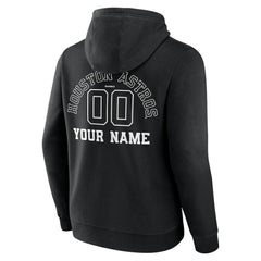 Houston Astros Monochrome Personalized Name & Number Pullover Hoodie Sale
