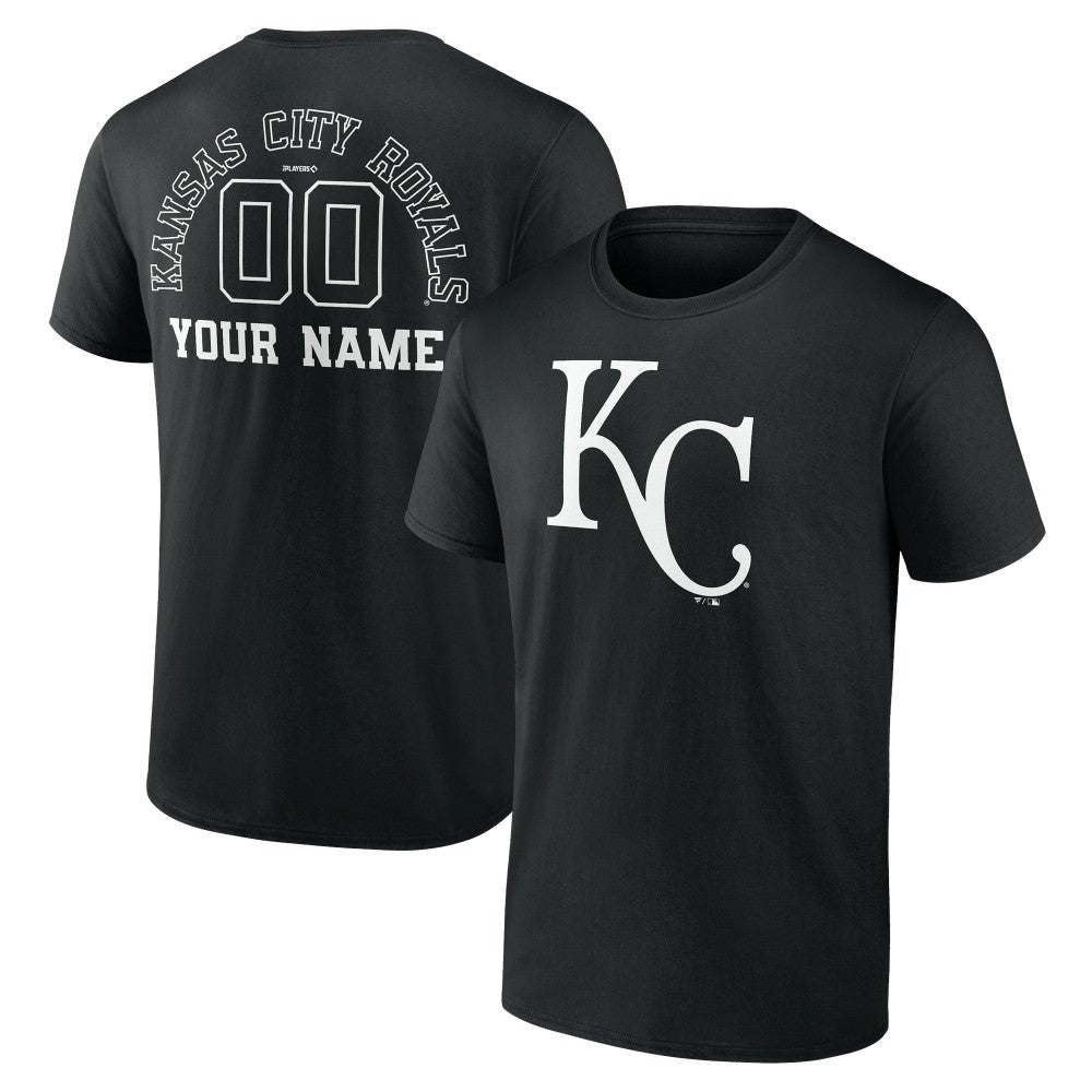 Kansas City Royals Monochrome Personalized Name & Number T-Shirt On Sale