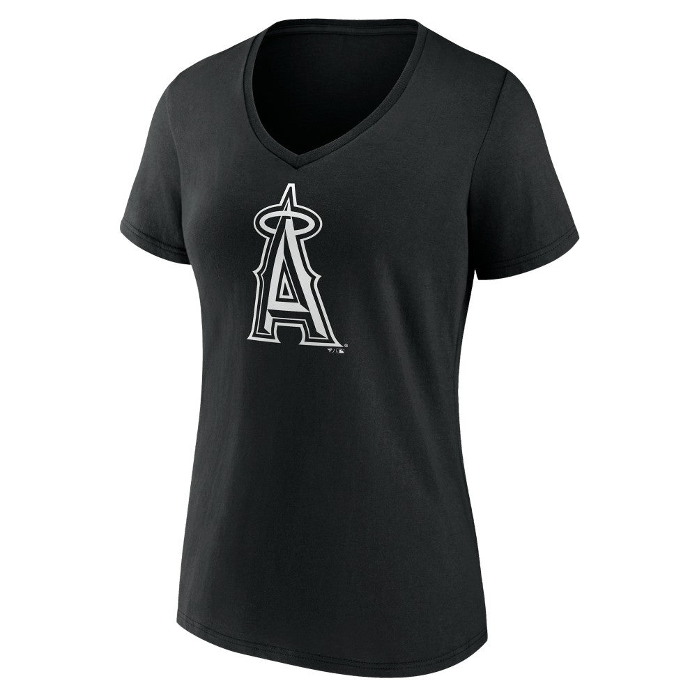 Los Angeles Angels Women's Monochrome Personalized Name & Number V-Neck T-Shirt Sale
