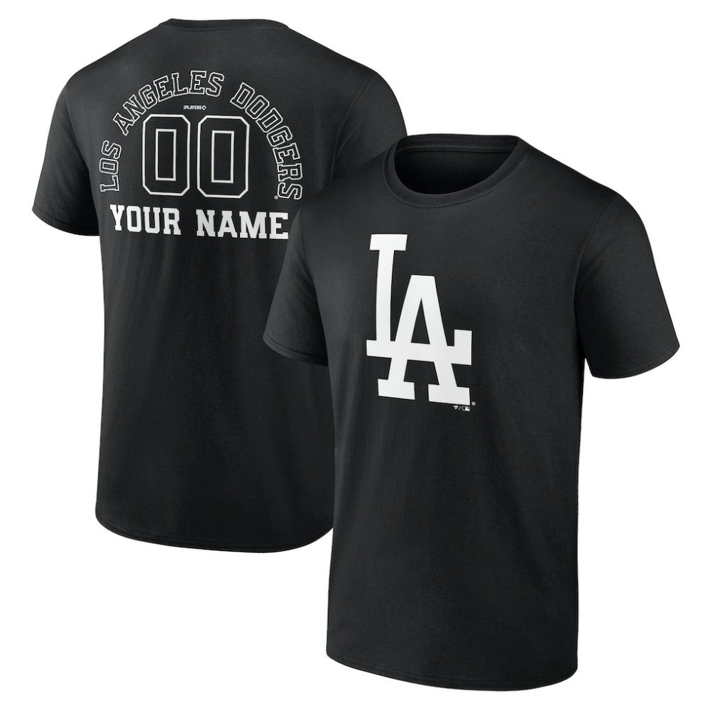 Los Angeles Dodgers Monochrome Personalized Name & Number T-Shirt Lifestyle