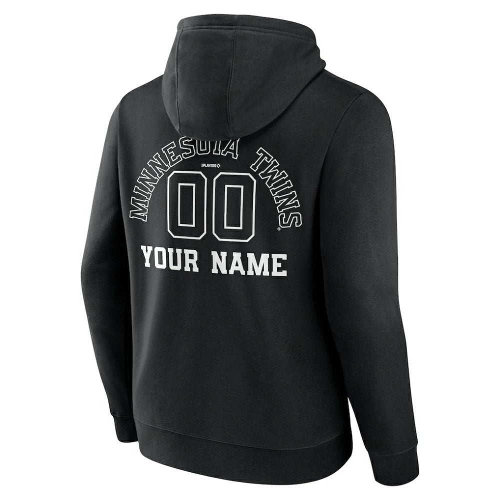 Minnesota Twins Monochrome Personalized Name & Number Pullover Hoodie Sale