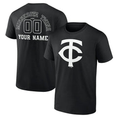 Minnesota Twins Monochrome Personalized Name & Number T-Shirt Online