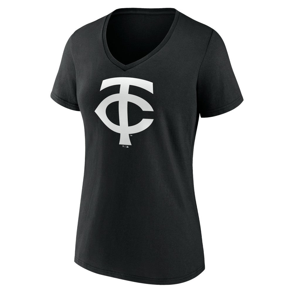 Minnesota Twins Women's Monochrome Personalized Name & Number V-Neck T-Shirt On Sale