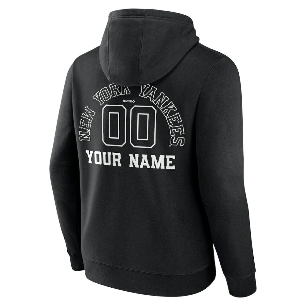 New York Yankees Monochrome Personalized Name & Number Pullover Hoodie discount
