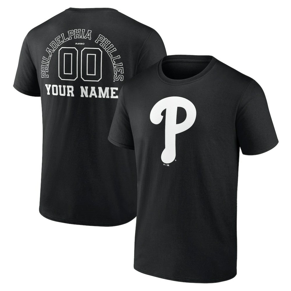 Philadelphia Phillies Monochrome Personalized Name & Number T-Shirt Sale