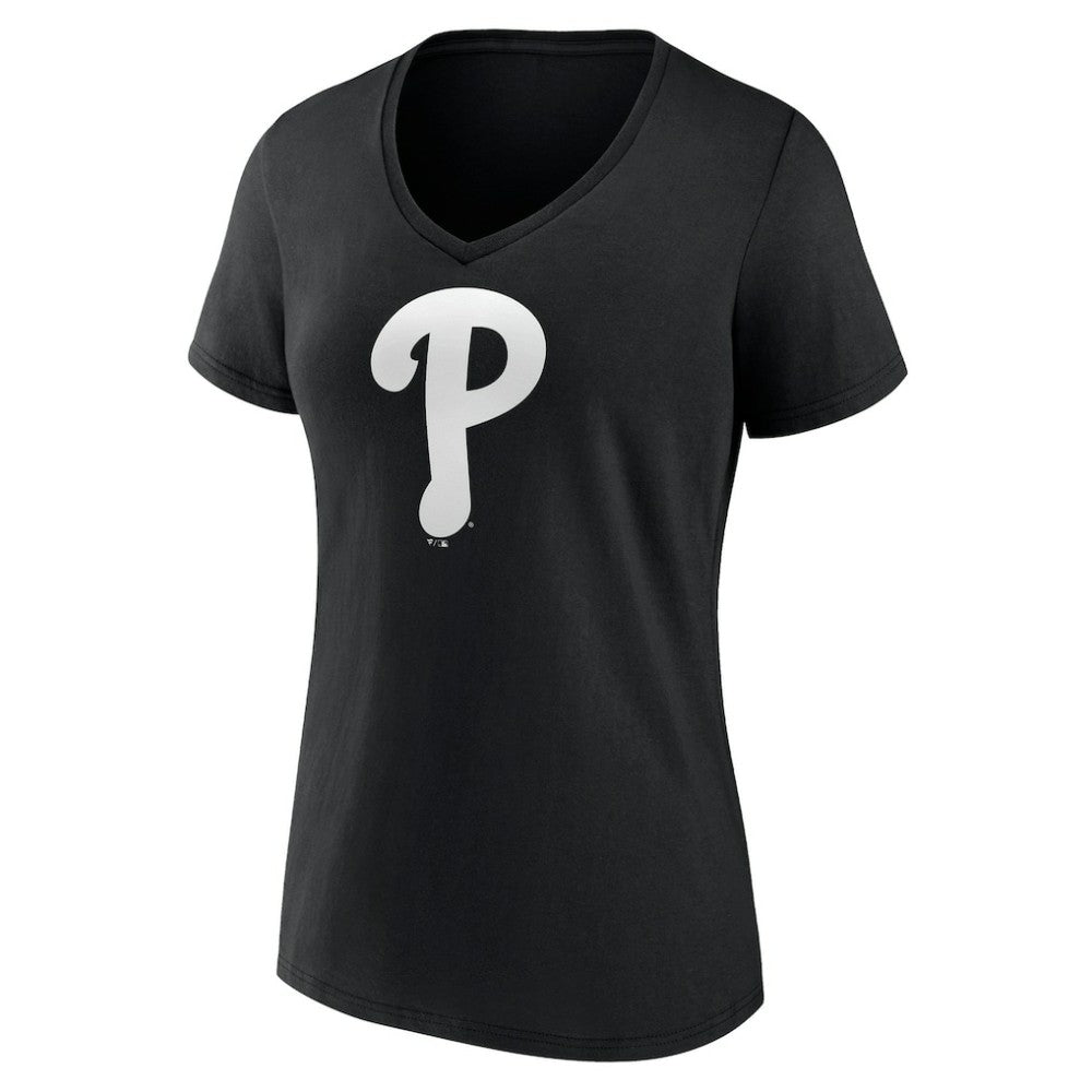 Philadelphia Phillies Women's Monochrome Personalized Name & Number V-Neck T-Shirt Online