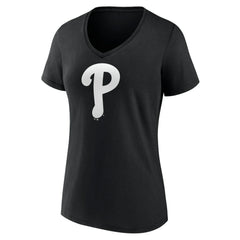 Philadelphia Phillies Women's Monochrome Personalized Name & Number V-Neck T-Shirt Online
