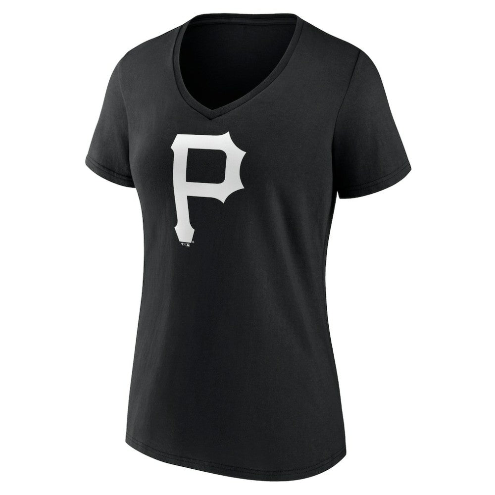 Pittsburgh Pirates Women's Monochrome Personalized Name & Number V-Neck T-Shirt for sale