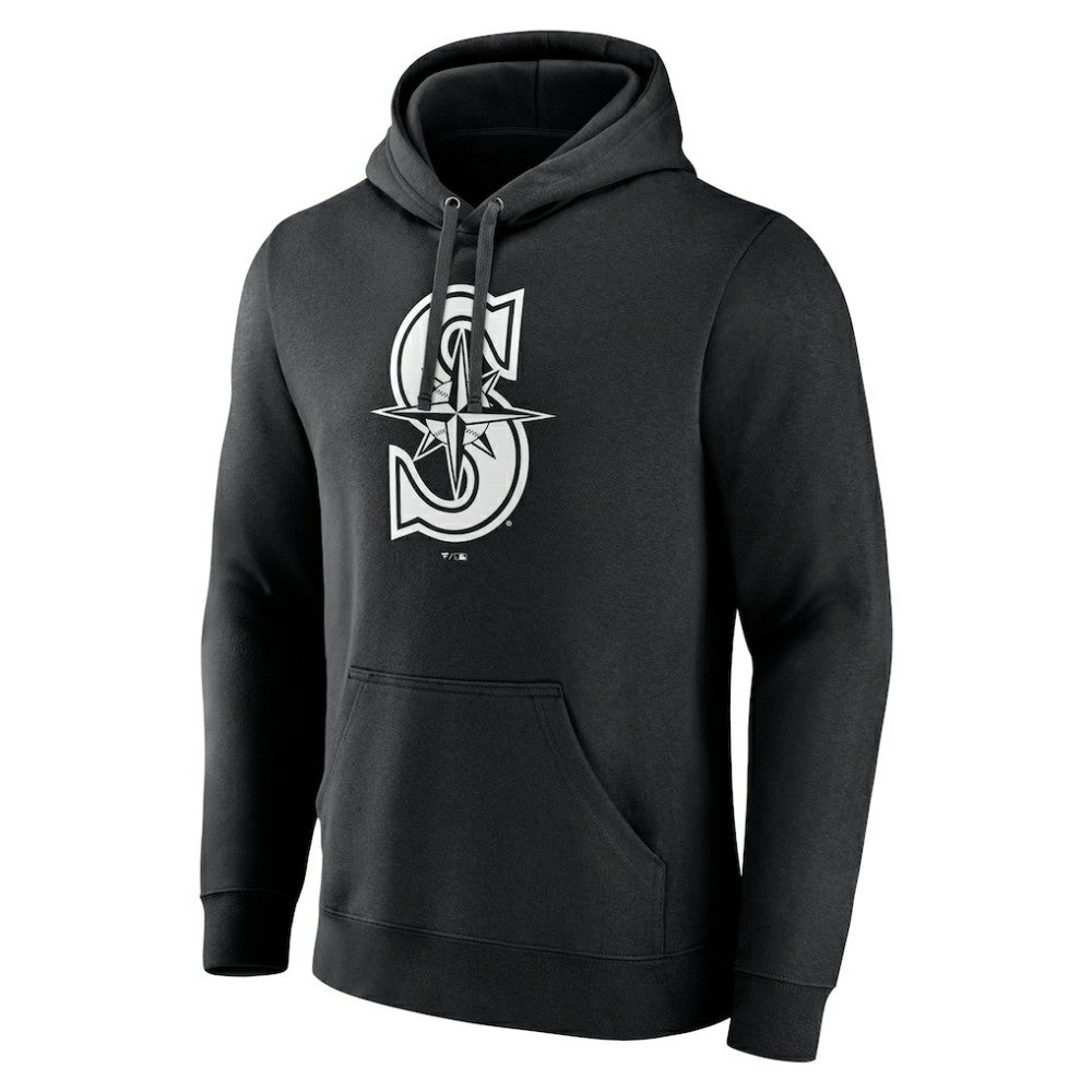 Seattle Mariners Monochrome Personalized Name & Number Pullover Hoodie Online
