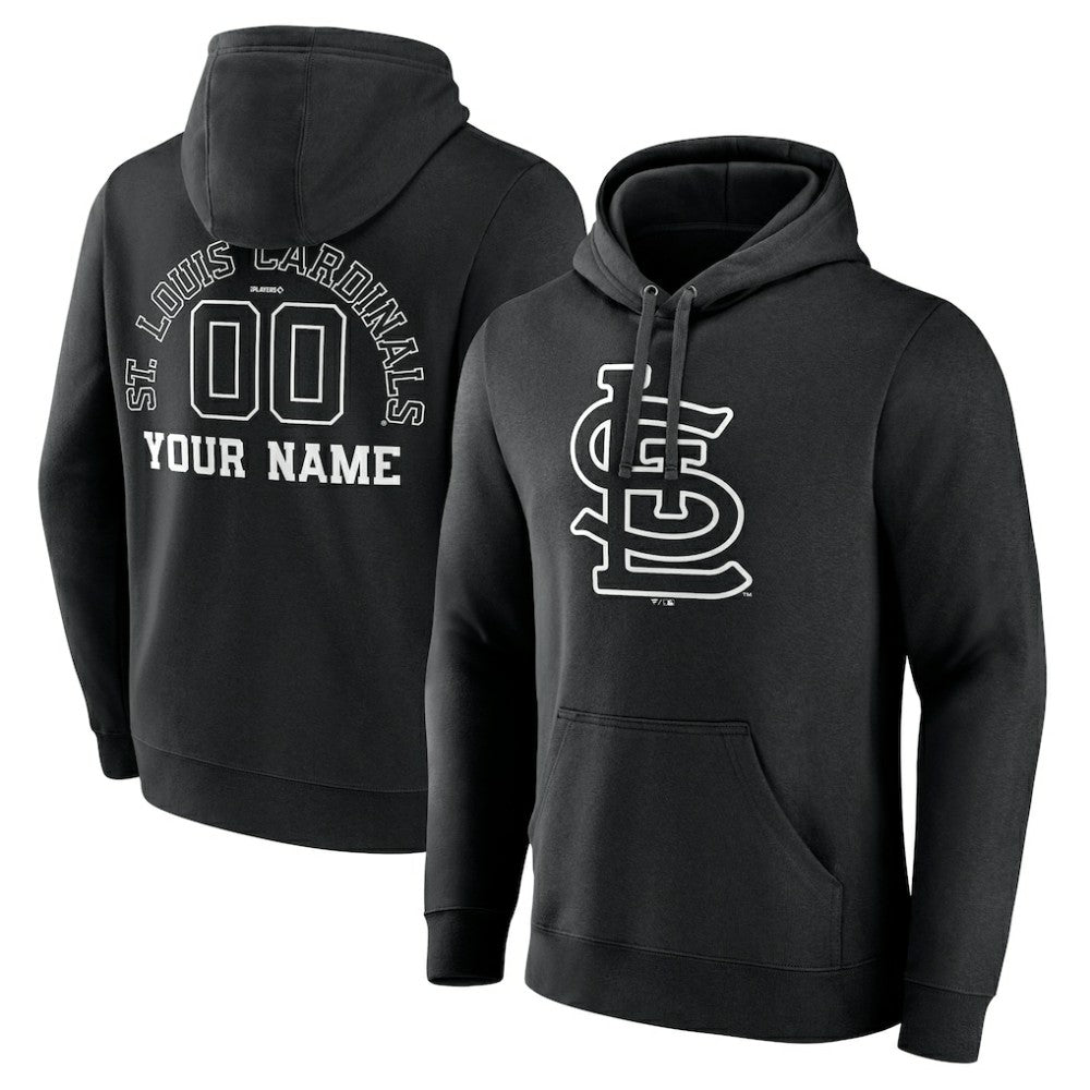 St. Louis Cardinals Monochrome Personalized Name & Number Pullover Hoodie discount