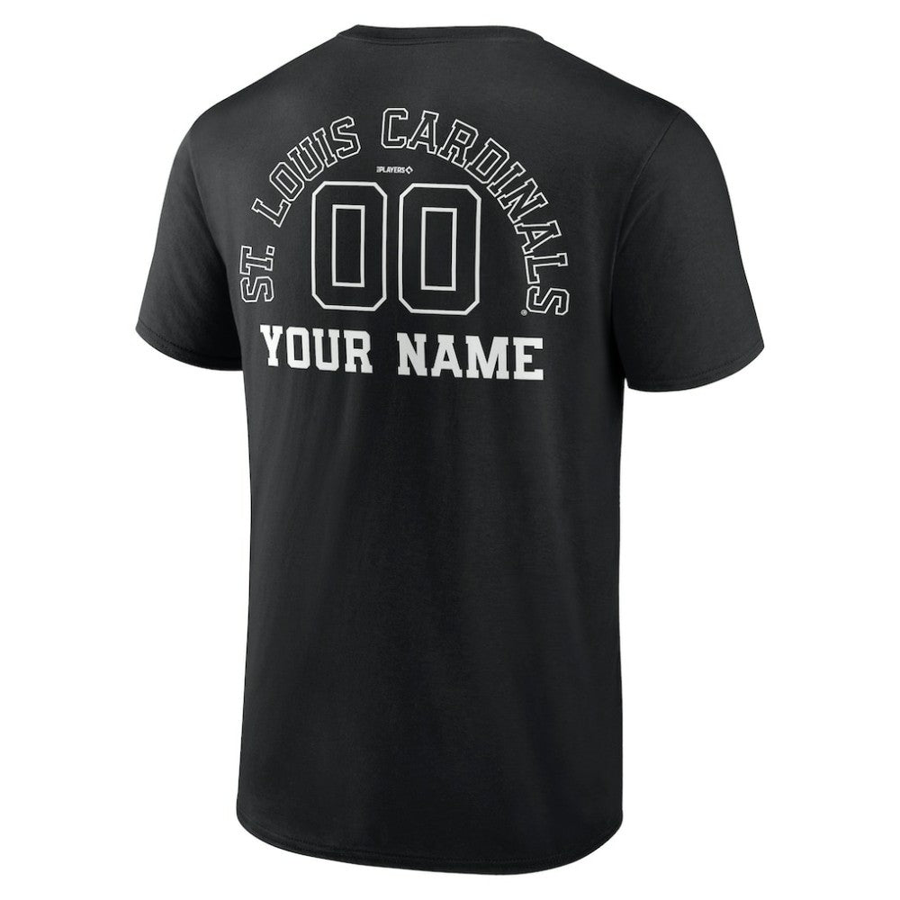 St. Louis Cardinals Monochrome Personalized Name & Number T-Shirt Lifestyle