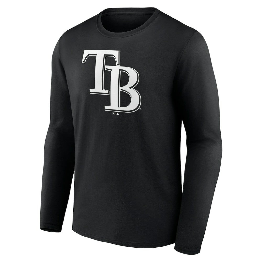Tampa Bay Rays Monochrome Personalized Name & Number Long Sleeve T-Shirt for sale
