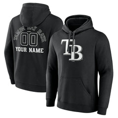 Tampa Bay Rays Monochrome Personalized Name & Number Pullover Hoodie discount