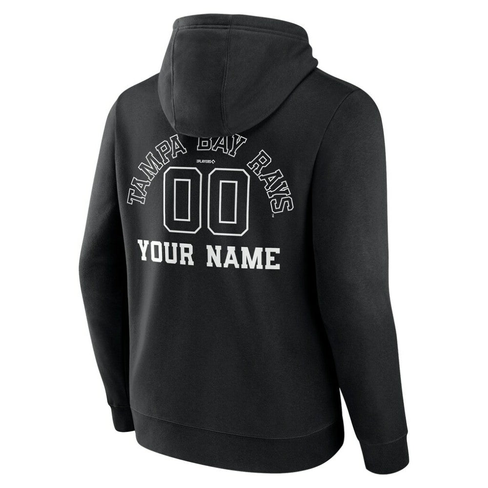 Tampa Bay Rays Monochrome Personalized Name & Number Pullover Hoodie discount