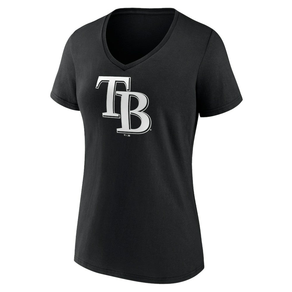 Tampa Bay Rays Women's Monochrome Personalized Name & Number V-Neck T-Shirt for sale
