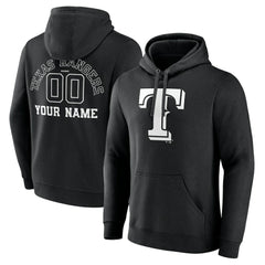 Texas Rangers Monochrome Personalized Name & Number Pullover Hoodie Sale
