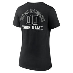 Texas Rangers Women's Monochrome Personalized Name & Number V-Neck T-Shirt Near Me