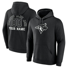 Toronto Blue Jays Monochrome Personalized Name & Number Pullover Hoodie for sale