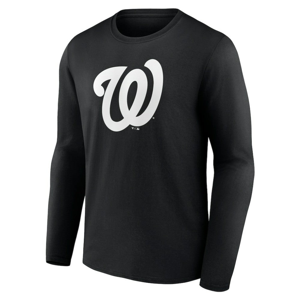 Washington Nationals Monochrome Personalized Name & Number Long Sleeve T-Shirt for sale