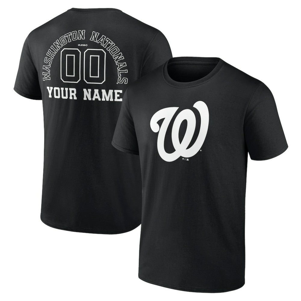 Washington Nationals Monochrome Personalized Name & Number T-Shirt Lifestyle