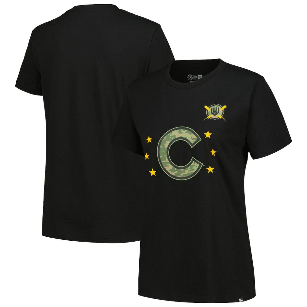 Chicago Cubs New Era Women's Armed Forces Day T-Shirt On Sale