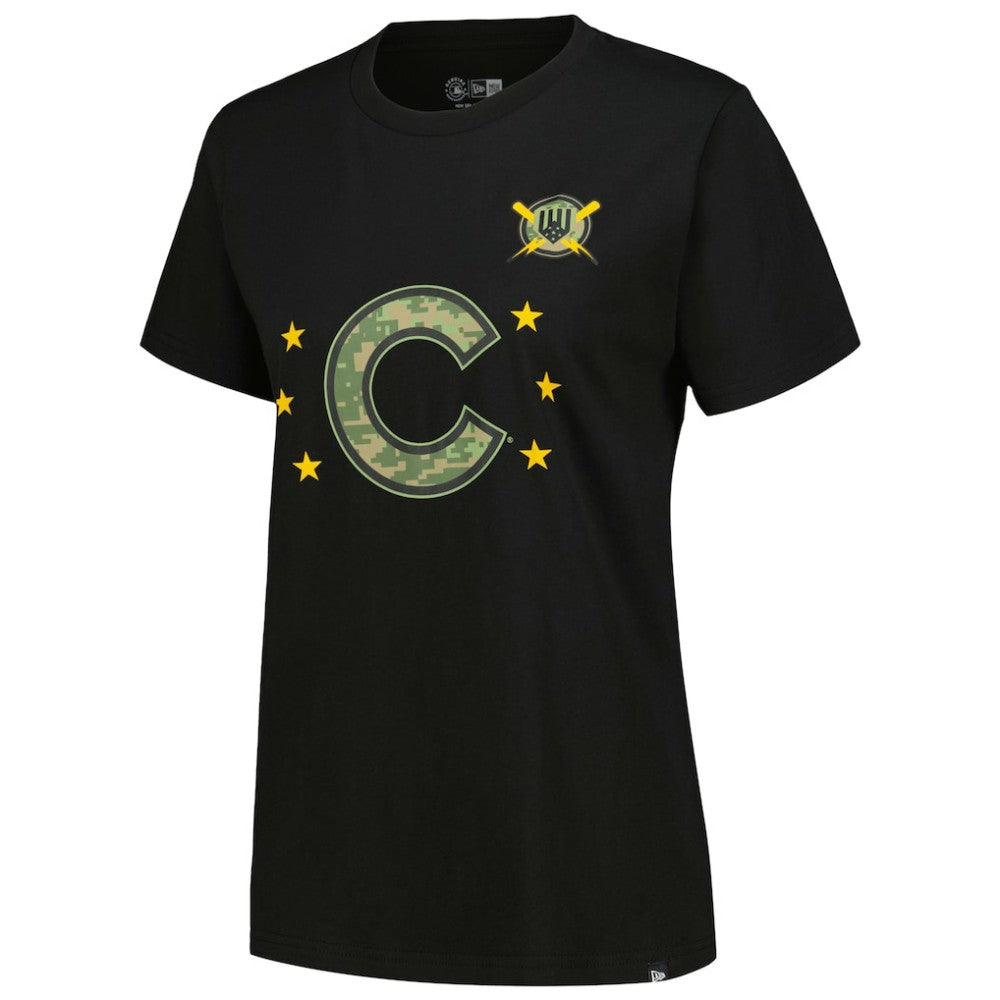 Chicago Cubs New Era Women's Armed Forces Day T-Shirt On Sale