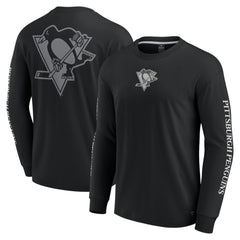 Pittsburgh Penguins Fanatics Elements Strive Long Sleeve T-Shirt Black