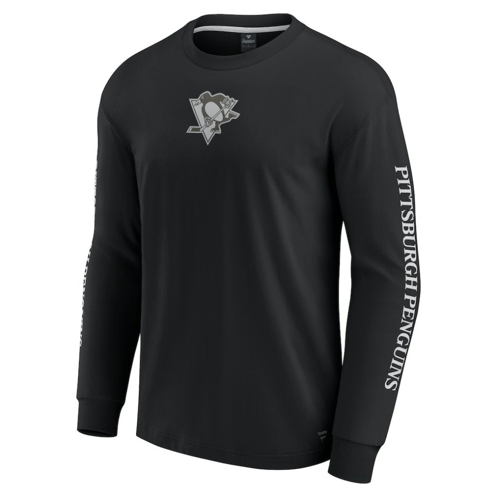 Pittsburgh Penguins Fanatics Elements Strive Long Sleeve T-Shirt Black