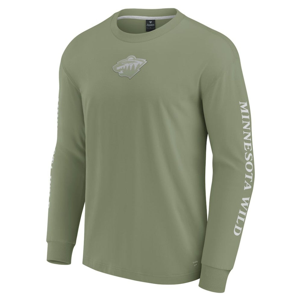 Minnesota Wild - Fanatics Elements Strive Long Sleeve T-Shirt Olive