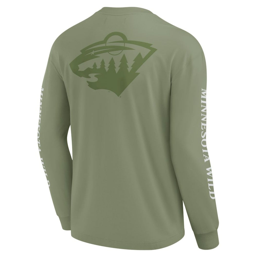 Minnesota Wild - Fanatics Elements Strive Long Sleeve T-Shirt Olive