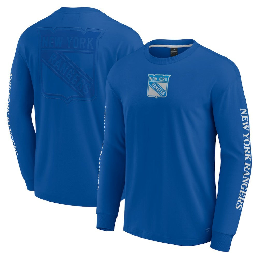 New York Rangers Fanatics Elements Strive Long Sleeve T-Shirt Blue